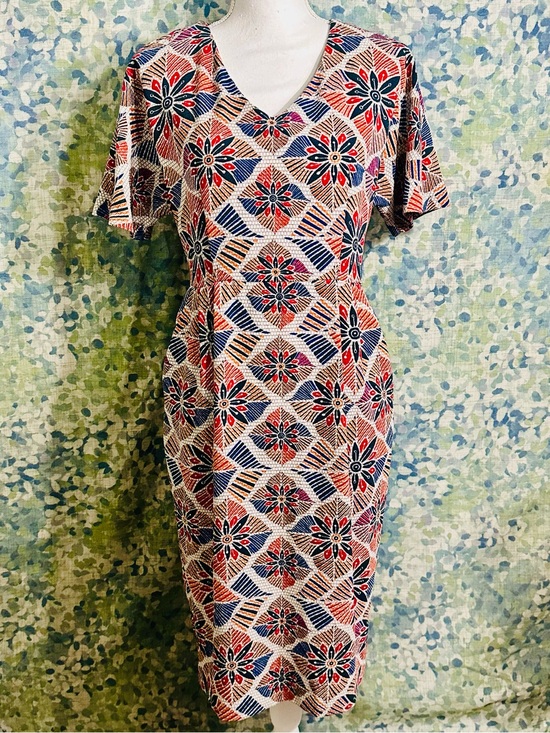 M&S Collection Dresses & Skirts - M&S Collection Geometric Floral Print Sheath Dress UK 10